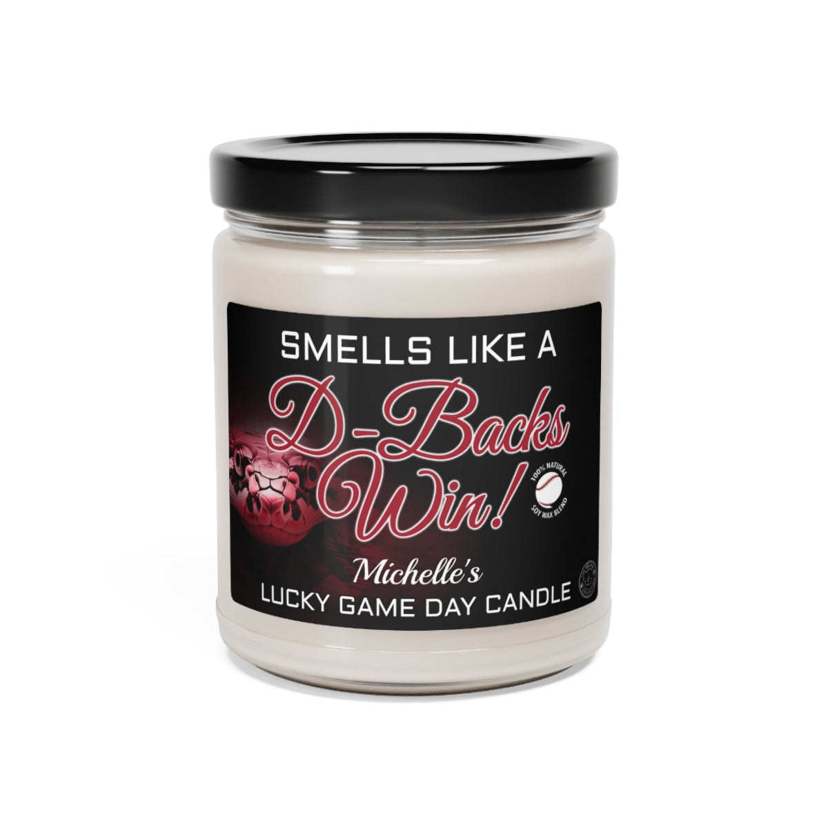 Smells Like A D-Backs Win Personalized Gifting Candle, Diamondbacks Fan Gift Idea, Baseball Candle, Arizona Diamondbacks Inspired Decor