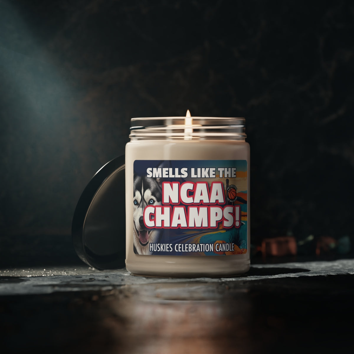 Smells Like A Championship Win Gifting Candle, Fan Gift Idea, College Team Candle, Huskies Inspired Decor