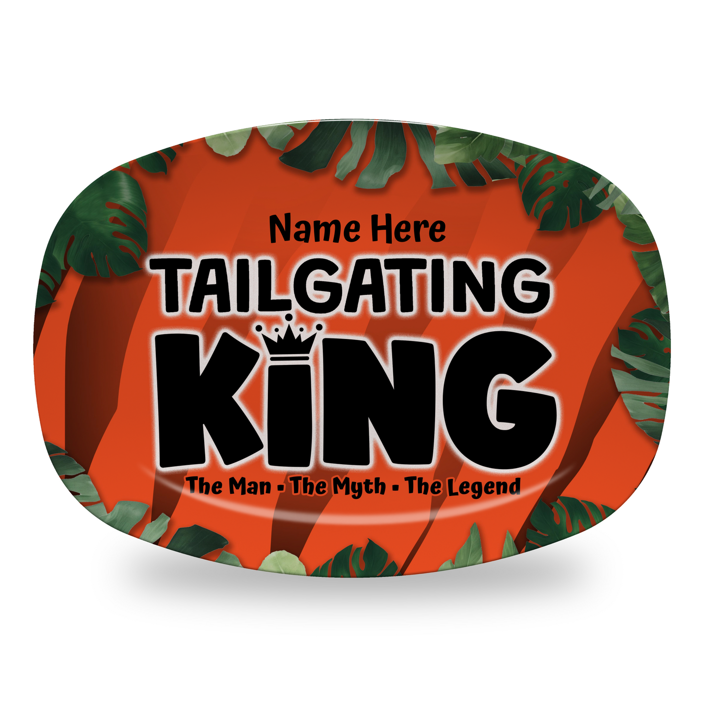 Grilling BBQ Platter, Personalized Bengals Serving Tray Platter For Barbecue Lover, Custom Gift From Kids, Bengals Football Game Day Tailgating Platter, Cincinnati Jungle Serving Plate