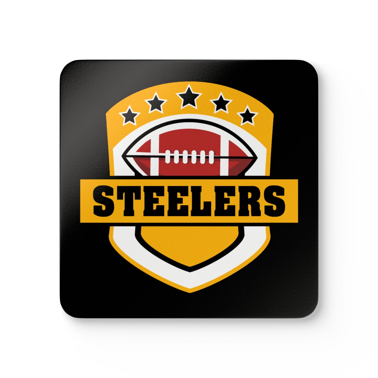 Steelers Football Coaster Set, Pittsburgh Steelers Inspired, Man Cave Gift