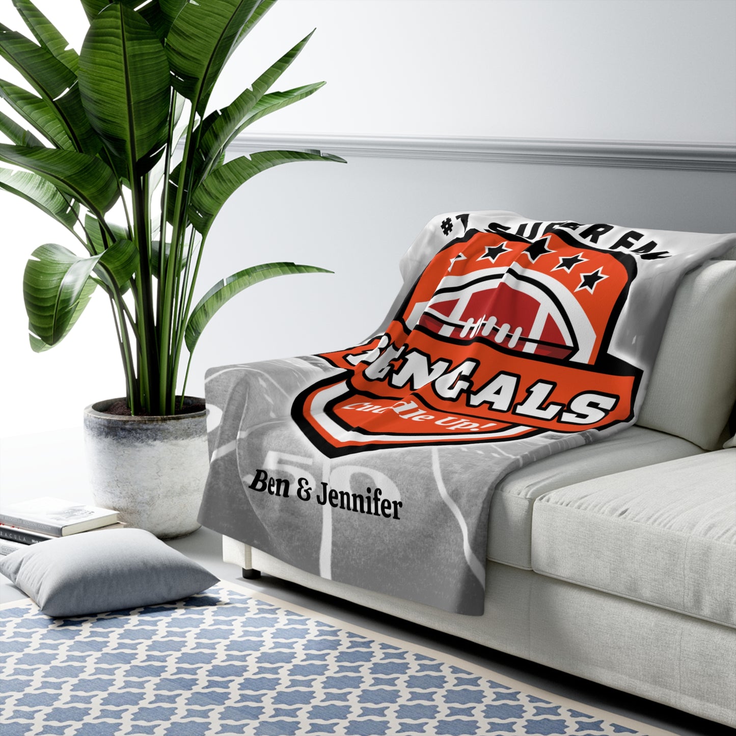 Bengals Cuddle Up! Super Fan Personalized Gift