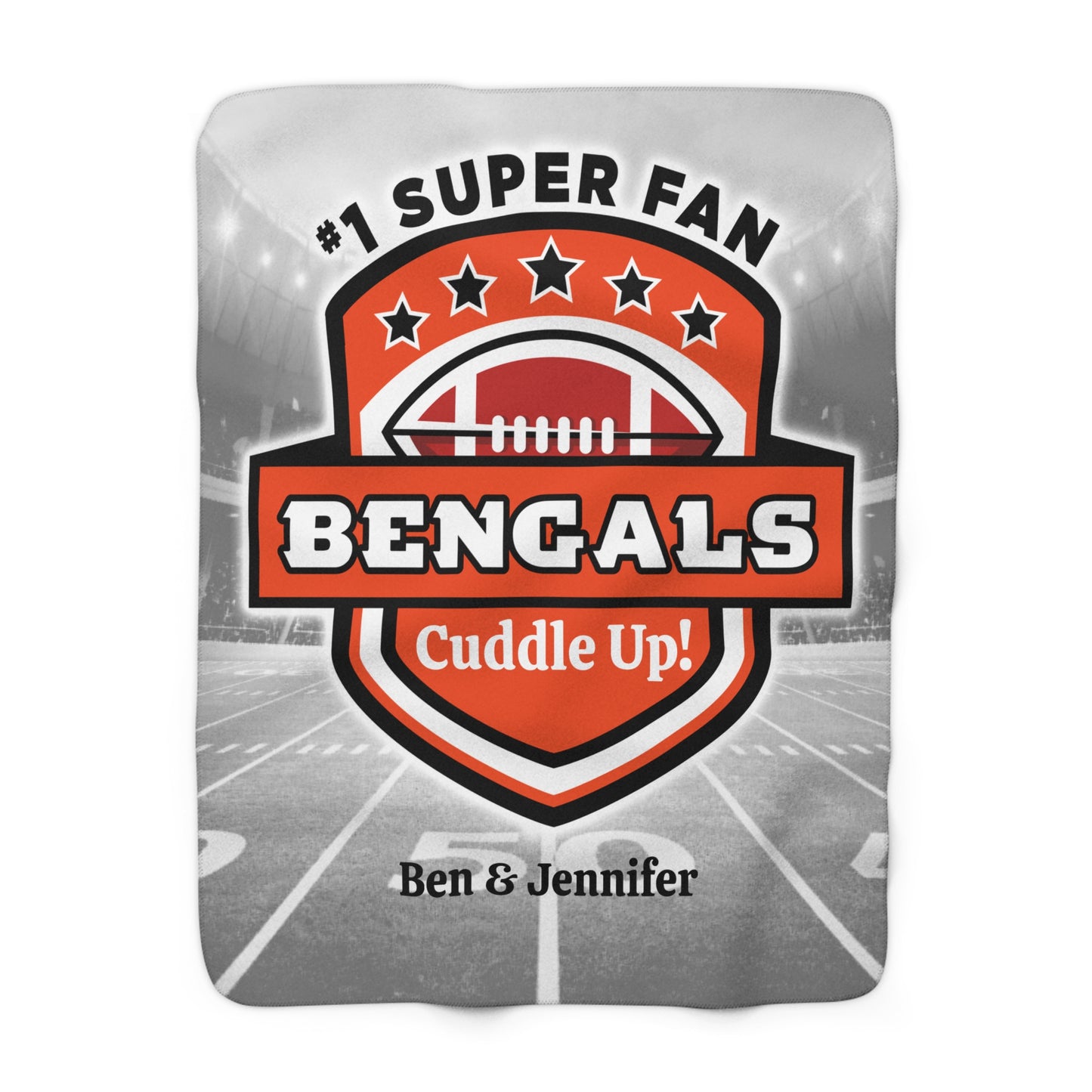 Bengals Cuddle Up! Super Fan Personalized Gift