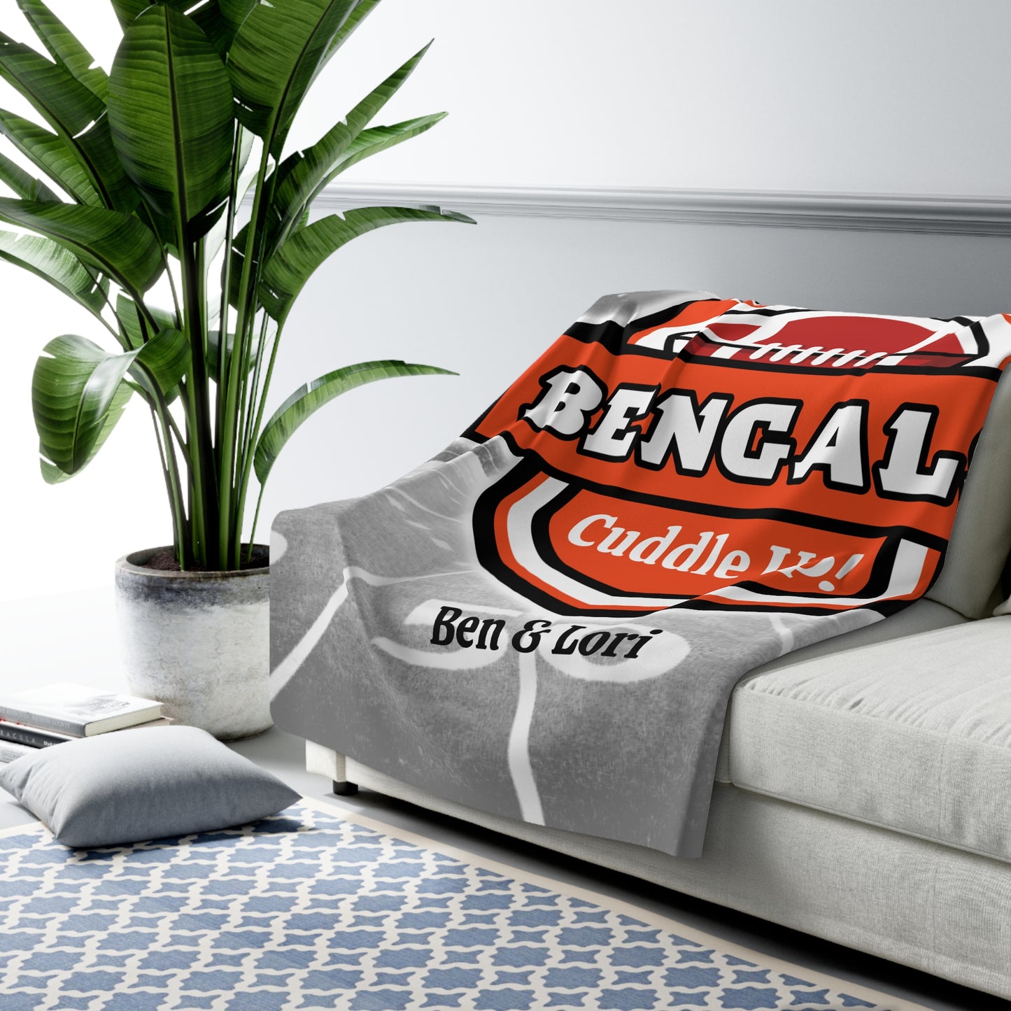 Bengals Cuddle Up! Super Fan Personalized Gift
