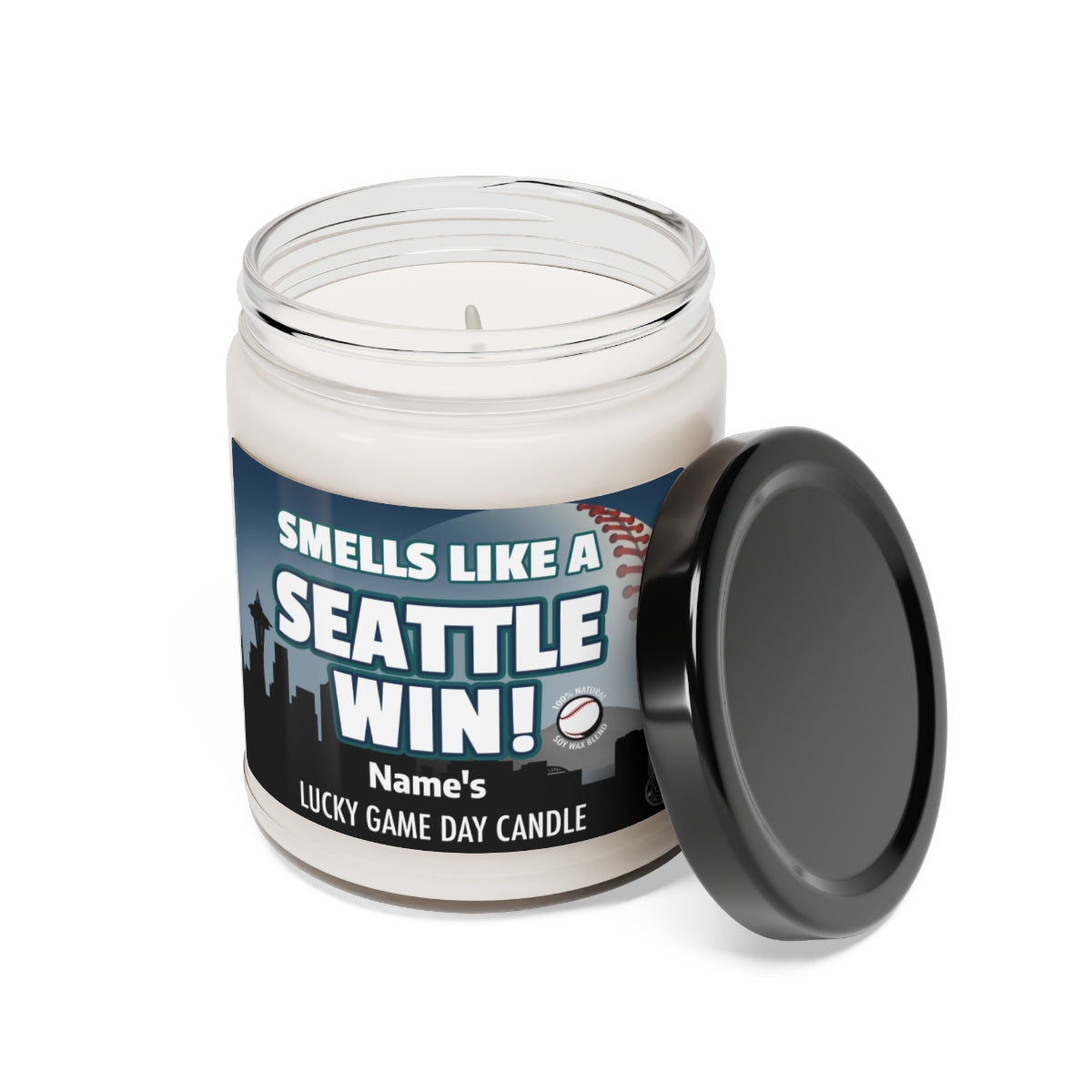 Personalized Smells Like A Seattle Win Gifting Candle, Fan Gift Idea, Team Candle, Seattle Inspired Decor, Father's Day
