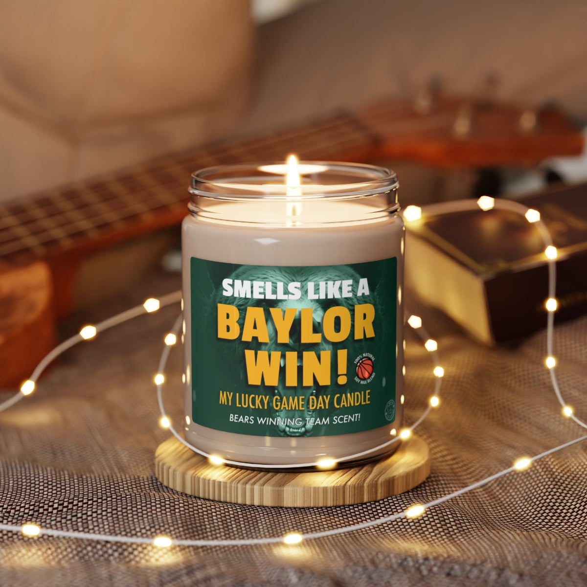Smells Like A BAYLOR  Win Gifting Candle, NCAA Fan Gift Idea, College Team Candle, Baylor Bears Inspired Decor