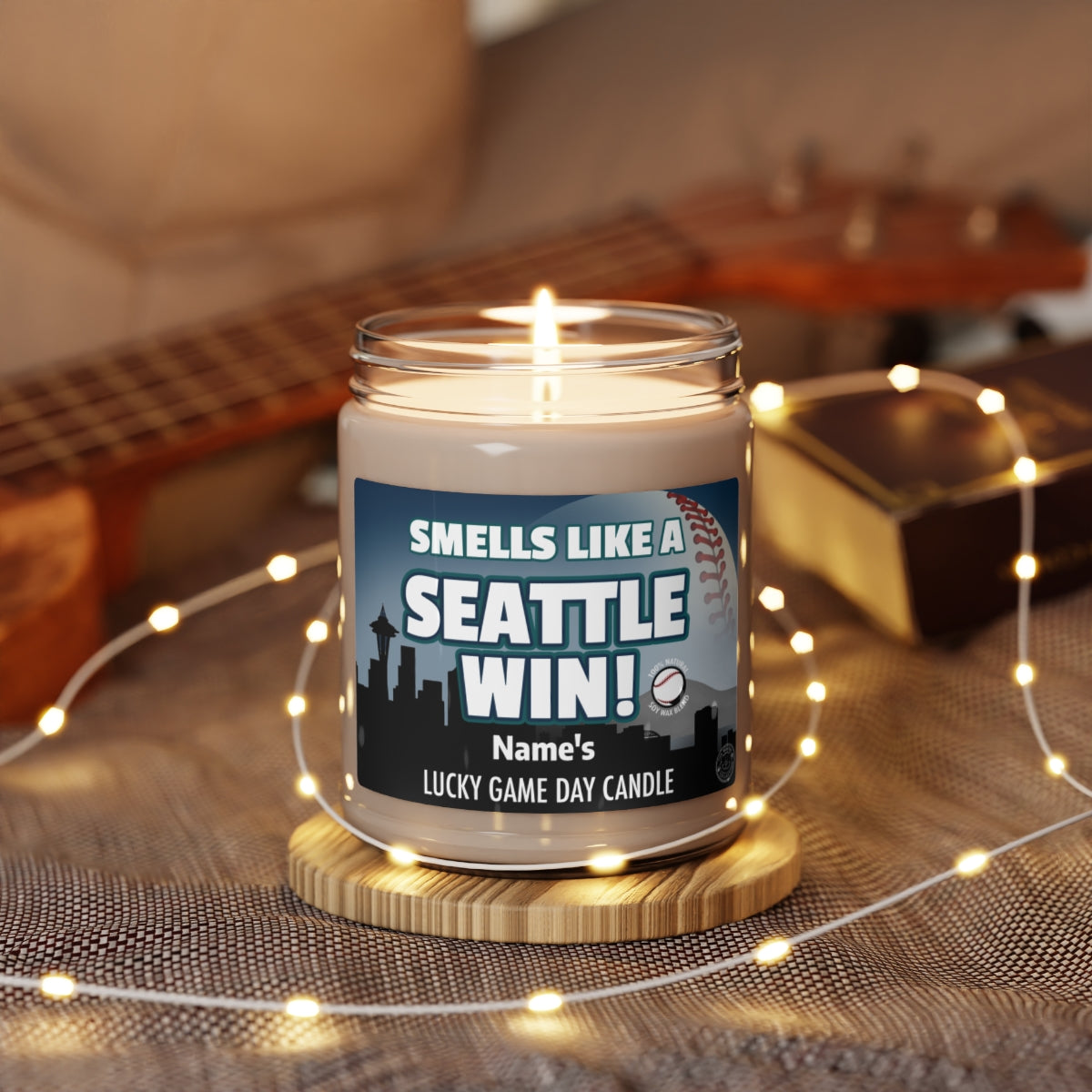 Personalized Smells Like A Seattle Win Gifting Candle, Fan Gift Idea, Team Candle, Seattle Inspired Decor, Father's Day