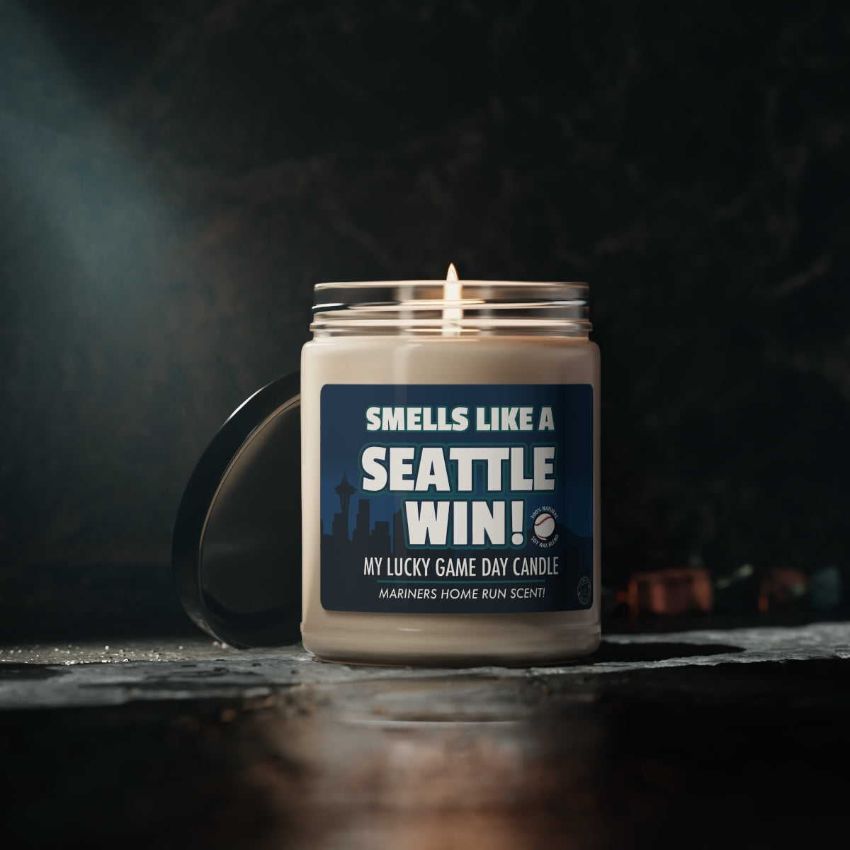 Smells Like A SEATTLE Win Gifting Candle, Seattle Fan Baseball Candle, Seattle Mariners Inspired Decor