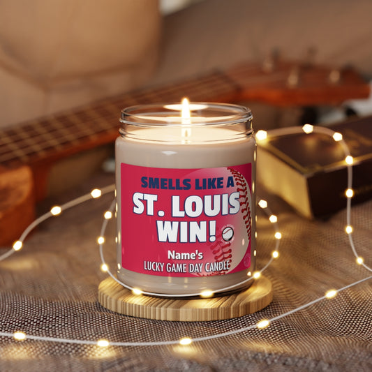 Personalized Smells Like A St. Louis Win Gifting Candle, Fan Gift Idea, Team Candle, St. Louis Inspired Decor