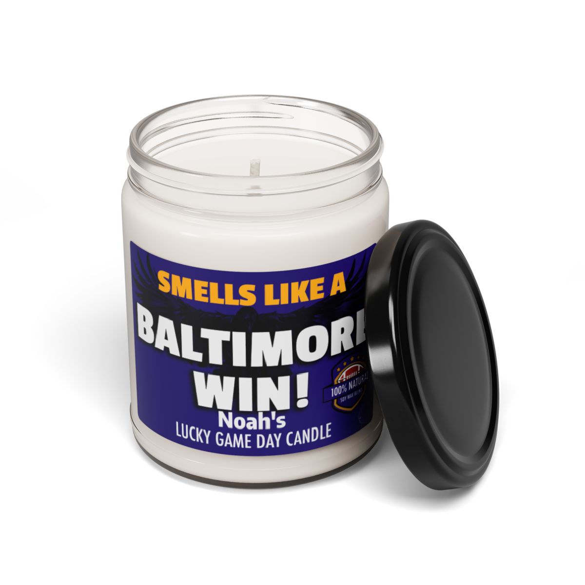 Smells Like A Baltimore Win Personalized Gifting Candle, Football Fan Gift Idea, Pro Team Candle, Ravens Inspired Custom Gift