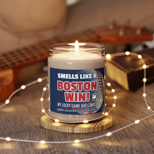 Smells Like A BOSTON Win Gifting Candle, Red Sox Fan Baseball Candle, Boston Red Sox Inspired Decor