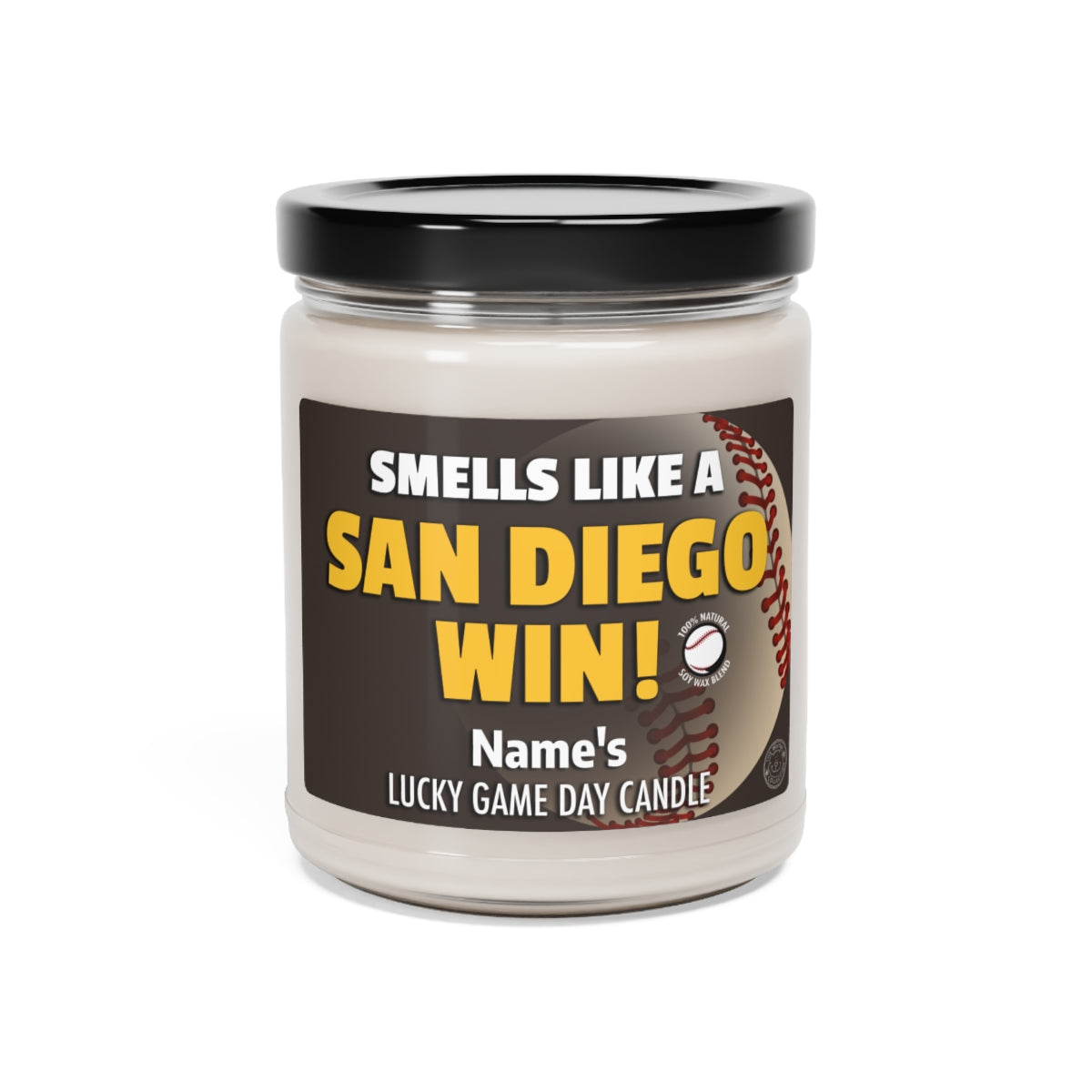 Smells Like A San Diego Win Personalized Gifting Candle, Padres Fan Gift Idea, Baseball Candle, San Diego Padres Inspired Decor