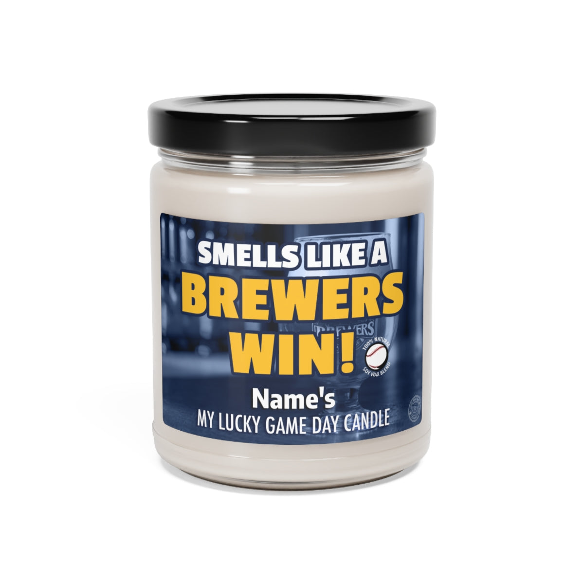 Smells Like A Brewers Win Personalized Gifting Candle, Brewers Fan Gift Idea, Baseball Candle, Milwaukee Brewers Inspired Decor