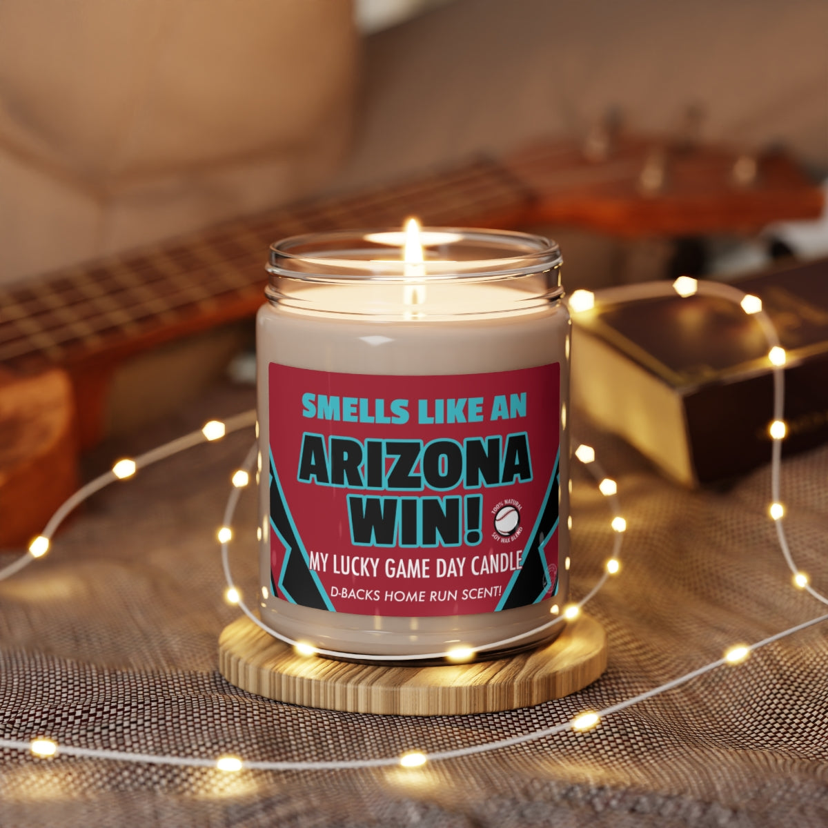 Smells Like An Arizona Win Themed Gifting Candle, Diamondbacks Fan Baseball Candle, , Arizona Diamondback Inspired Decor