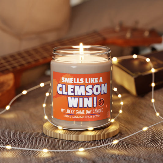 Smells Like A Clemson Win Gifting Candle, Clemson Tigers Fan Gift Idea, College Team Candle, Tigers Inspired Decor