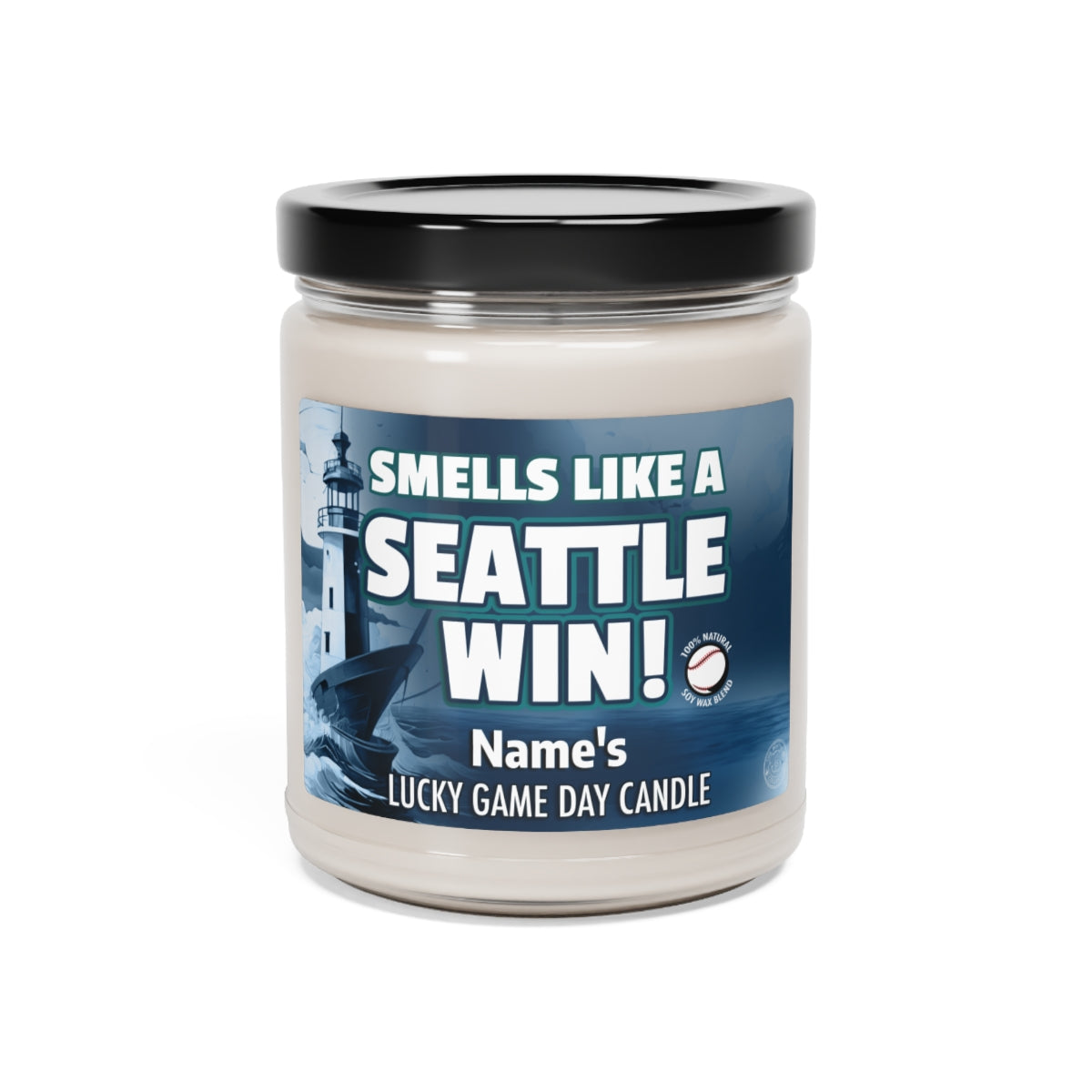 Smells Like A Seattle Win Personalized Gifting Candle, Mariners Fan Gift Idea, Baseball Candle, Seattle Mariners Inspired Decor