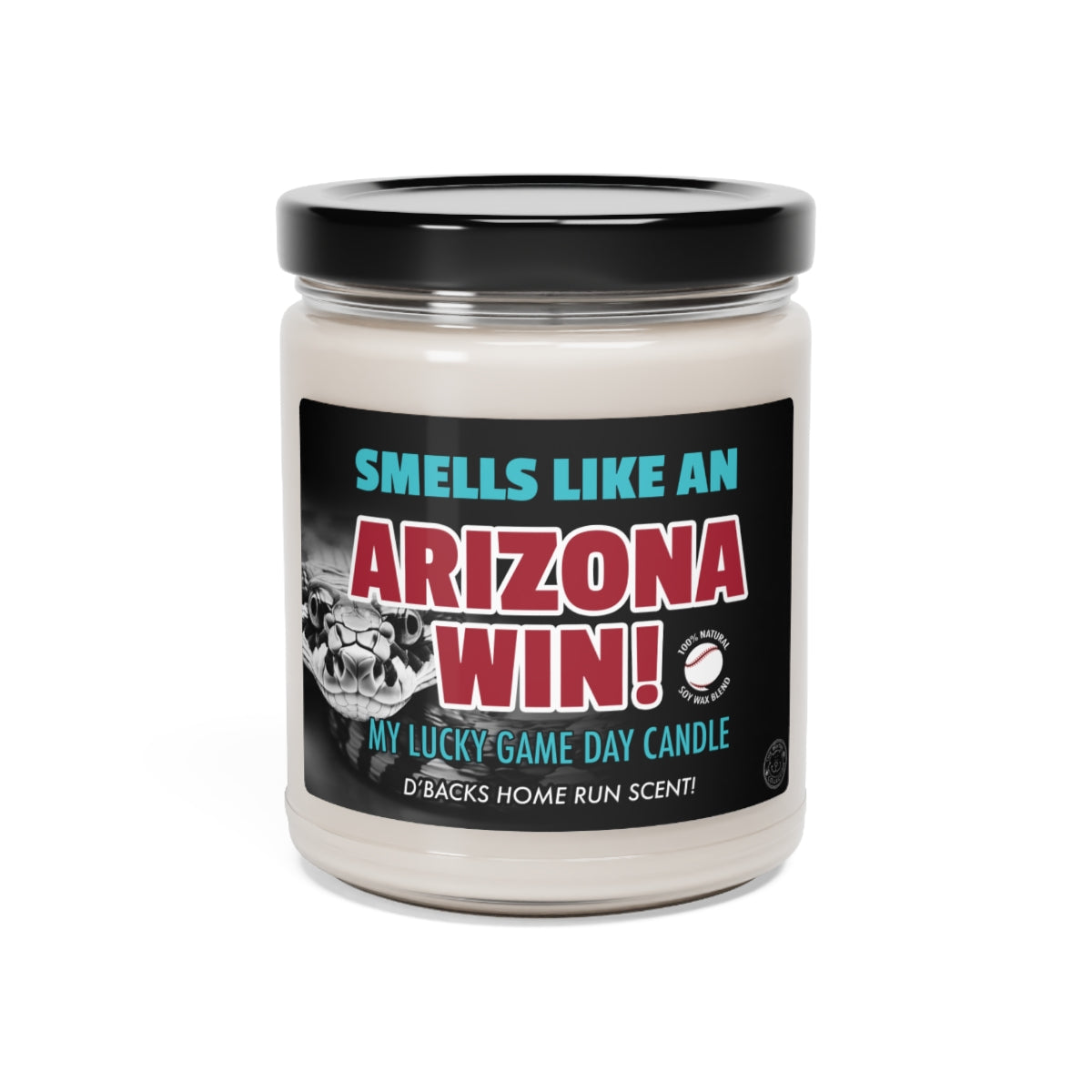 Smells Like An Arizona Win Gifting Candle, Diamondbacks Fan Gift Idea, Baseball Candle, Arizona Diamondback Snake Inspired Decor