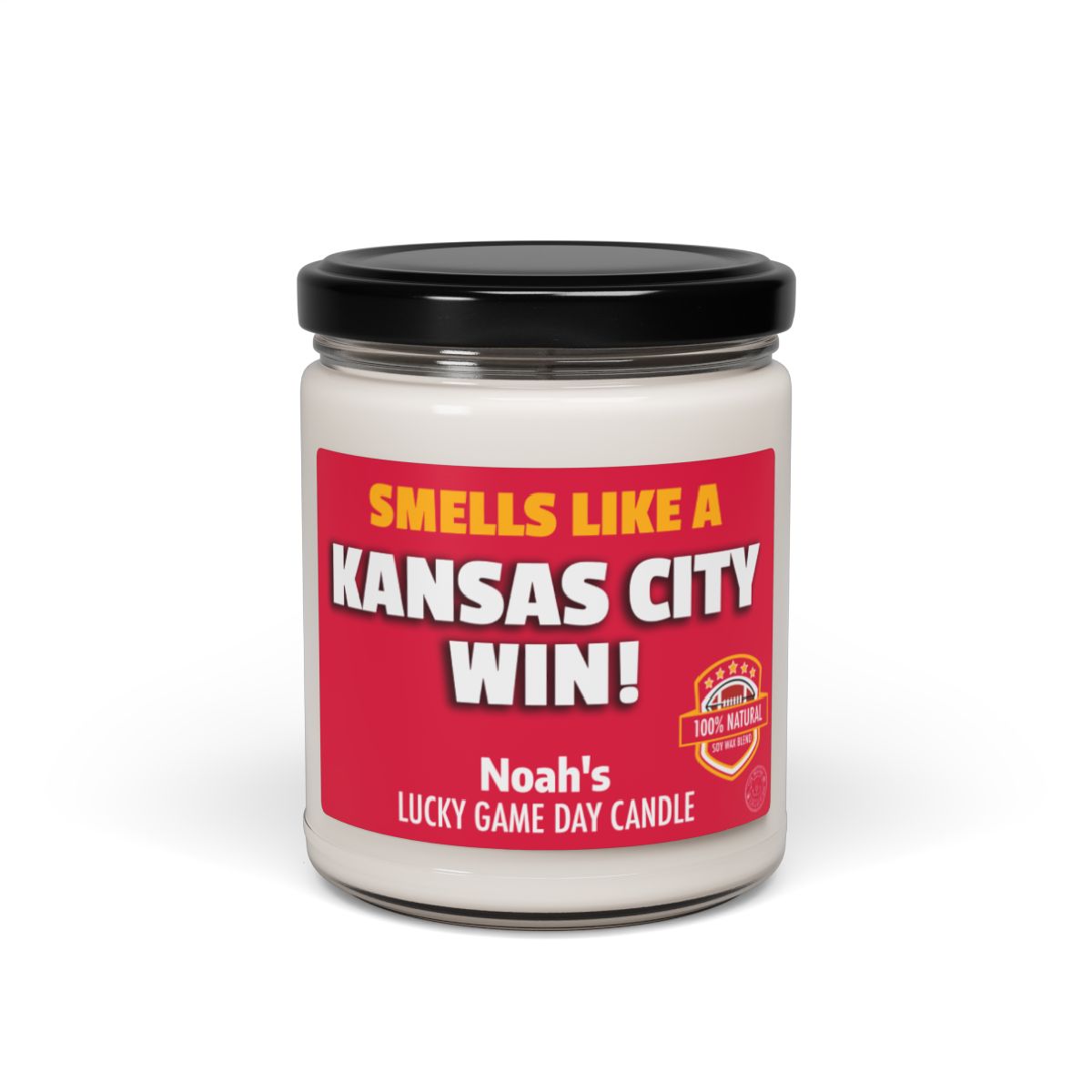 Smells Like A Kansas City Win Personalized Gifting Candle, Football Fan Gift Idea, Pro Team Candle, Chiefs Inspired Custom Gift