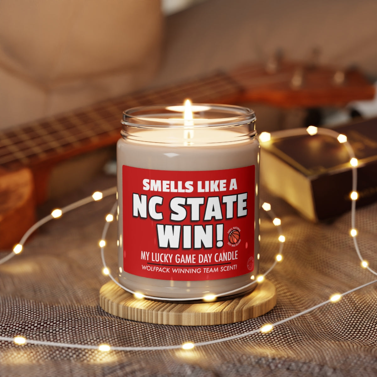 Smells Like A Wolfpack Win Gifting Candle, NCAA Fan Gift Idea, Lucky College Team Candle, NC State Wolfpack Inspired Decor