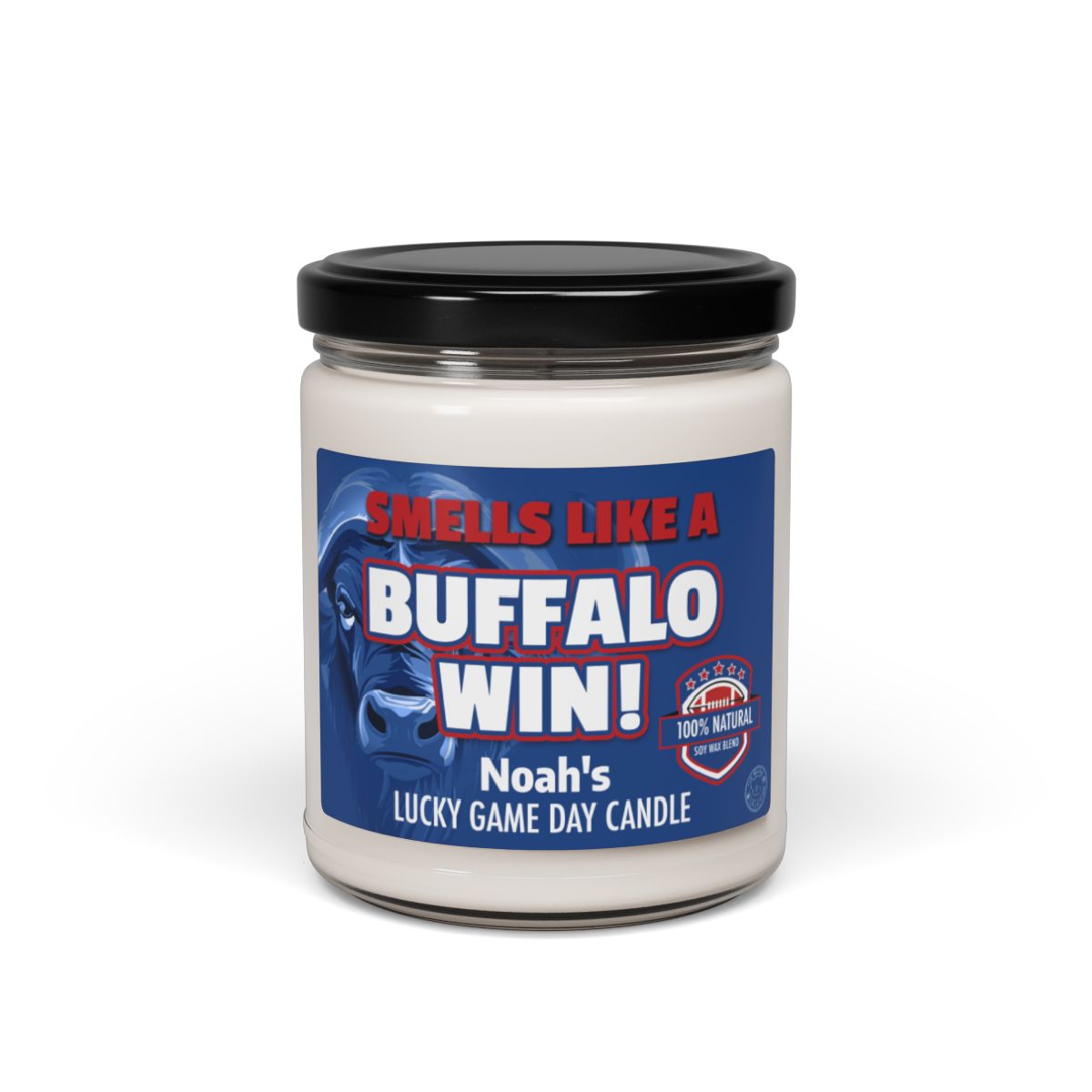 Smells Like A Buffalo Win Personalized Gifting Candle, Football Fan Gift Idea, Pro Team Candle, Bills Inspired Custom Gift
