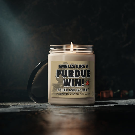 Smells Like A PURDUE Win Gifting Candle, NCAA Fan Gift Idea, College Team Candle, Boilermakers Inspired Decor