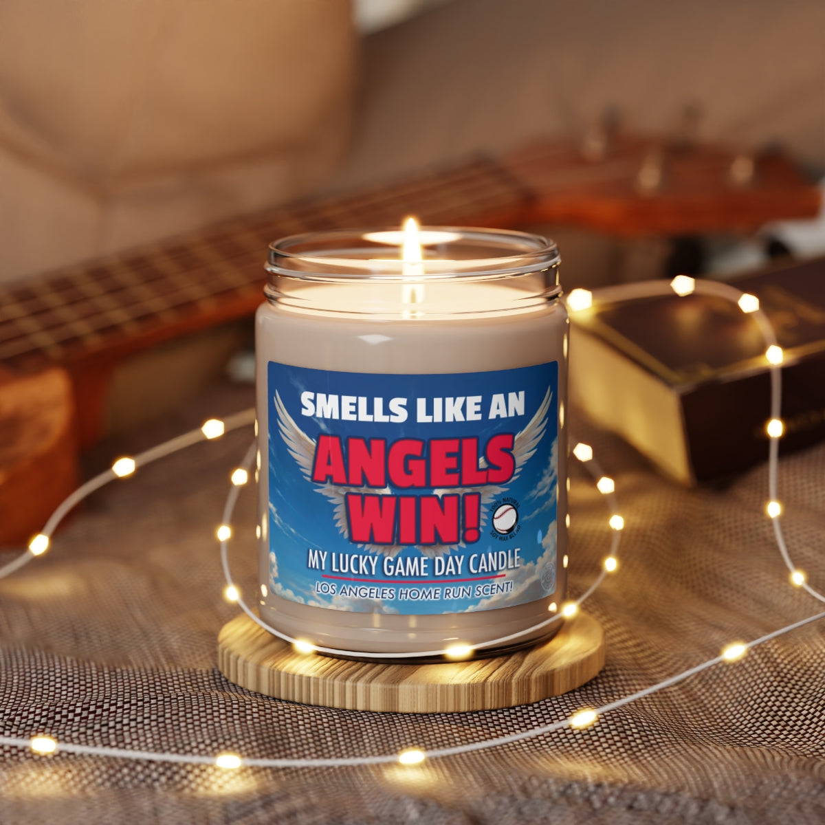 Smells Like An Angels Win Gifting Candle, Angels Fan Baseball Candle, , Los Angeles Angels Inspired Decor