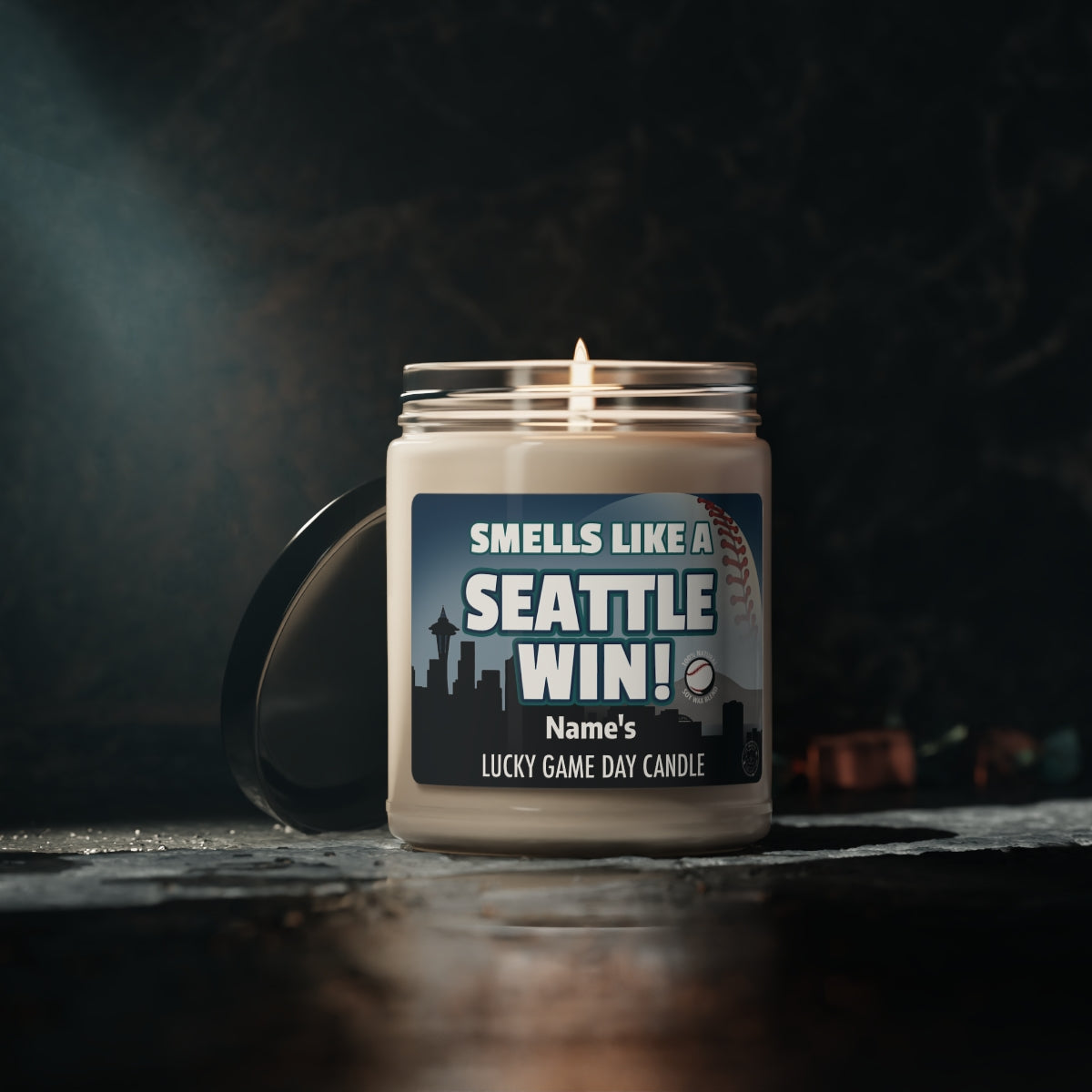 Personalized Smells Like A Seattle Win Gifting Candle, Fan Gift Idea, Team Candle, Seattle Inspired Decor, Father's Day