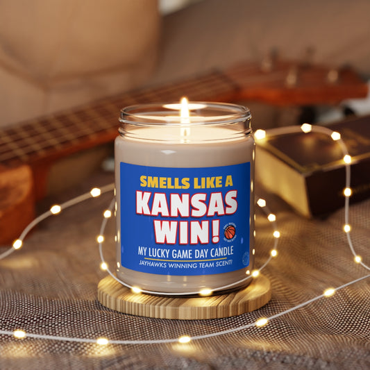 Smells Like A Kansas Win Gifting Candle, Jayhawks Fan Gift Idea, College Team Candle, Jayhawks Inspired Decor