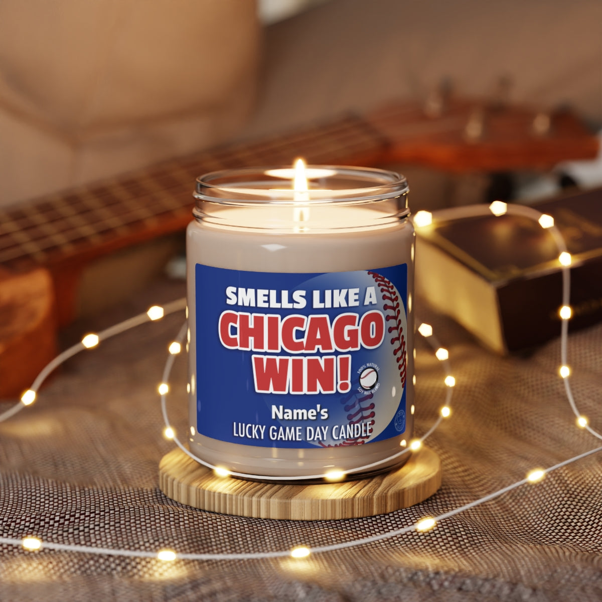 Smells Like A Chicago Win Personalized Gifting Candle, Fan Gift Idea, Team Candle, Chicago Inspired Decor