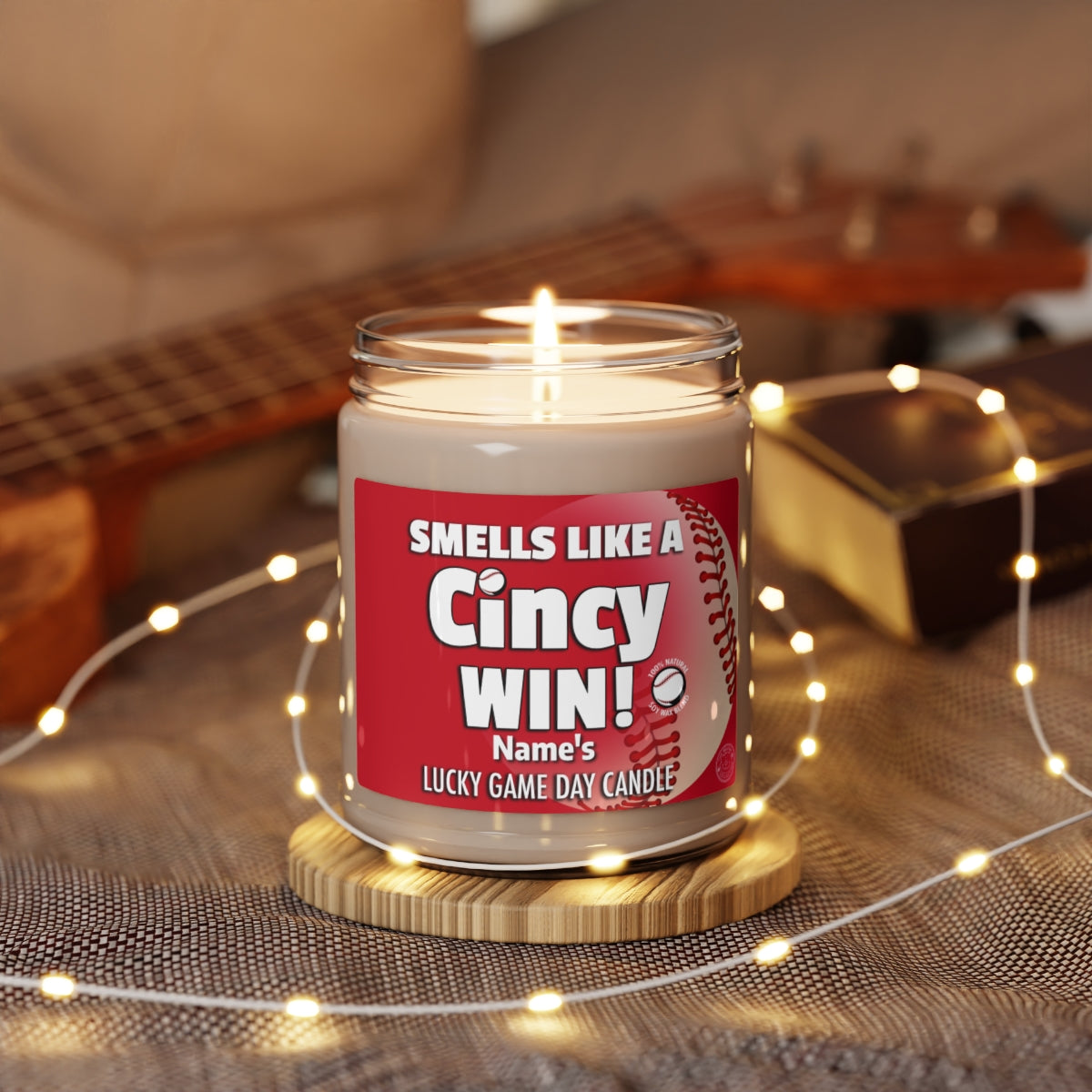 Smells Like A Cincy Win Personalized Gifting Candle, Fan Gift Idea, Team Candle, Cincy Inspired Decor