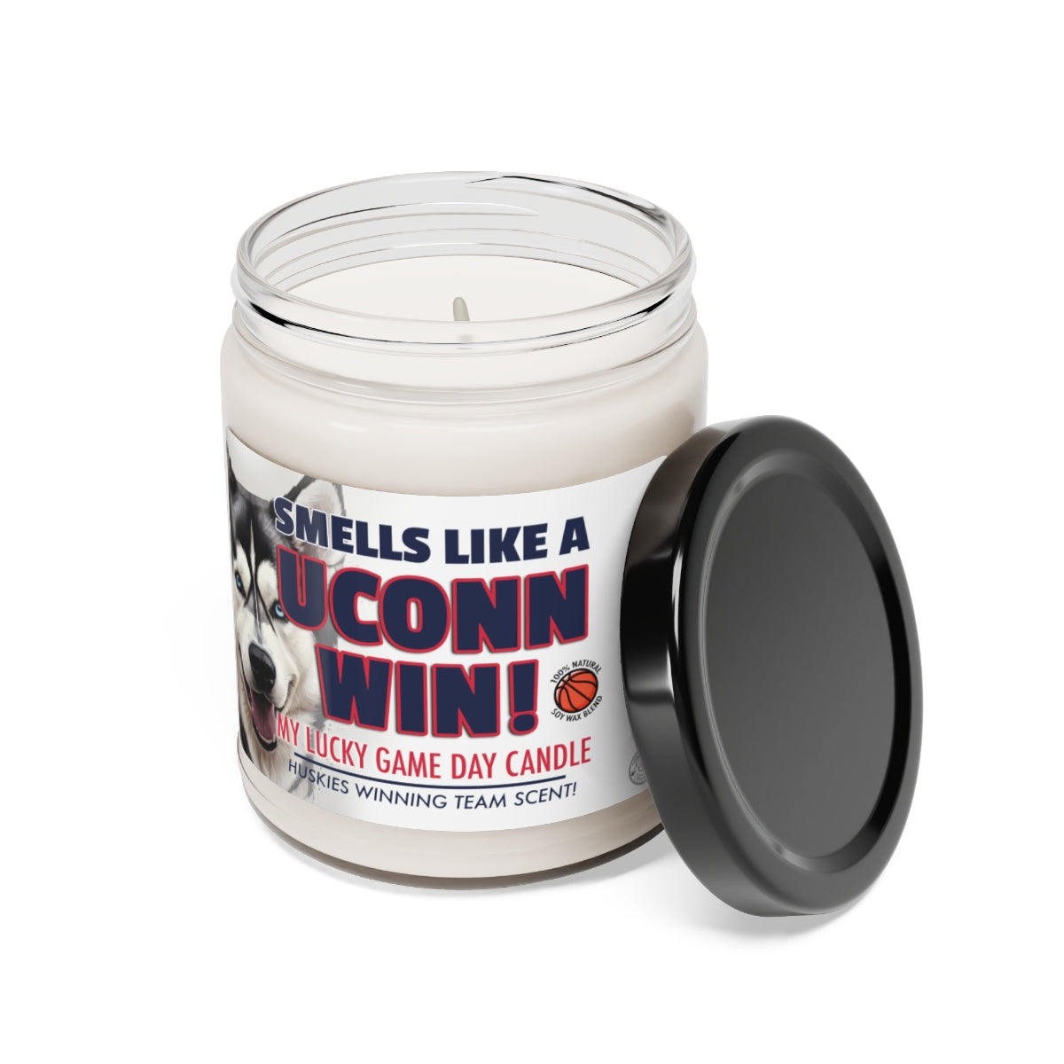 Smells Like A UCONN Win Gifting Candle, NCAA Fan Gift Idea, College Team Candle, Huskies Inspired Decor