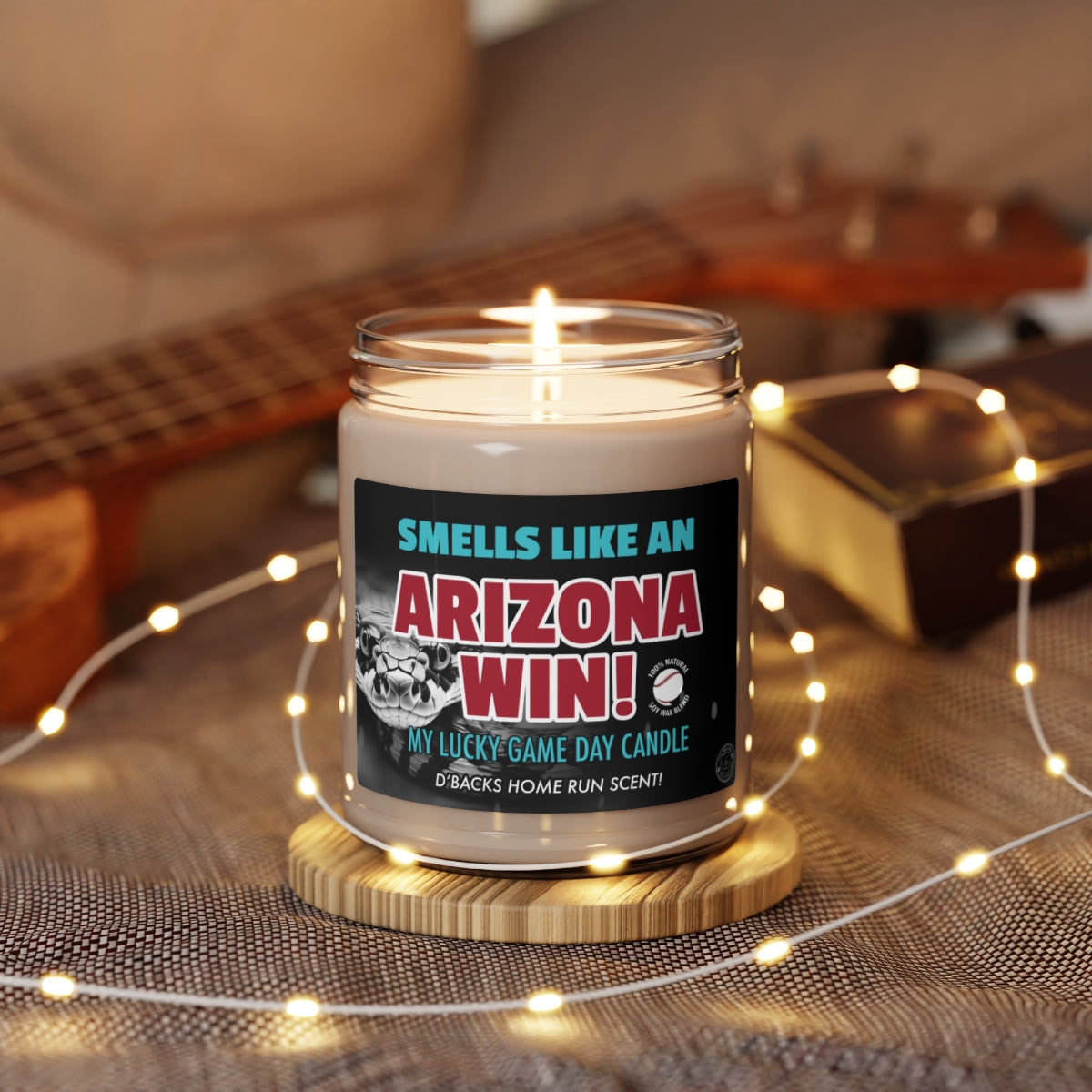 Smells Like An Arizona Win Gifting Candle, Diamondbacks Fan Gift Idea, Baseball Candle, Arizona Diamondback Snake Inspired Decor