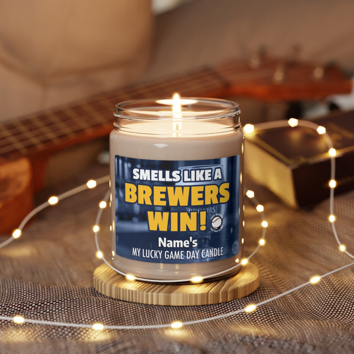 Smells Like A Brewers Win Personalized Gifting Candle, Brewers Fan Gift Idea, Baseball Candle, Milwaukee Brewers Inspired Decor