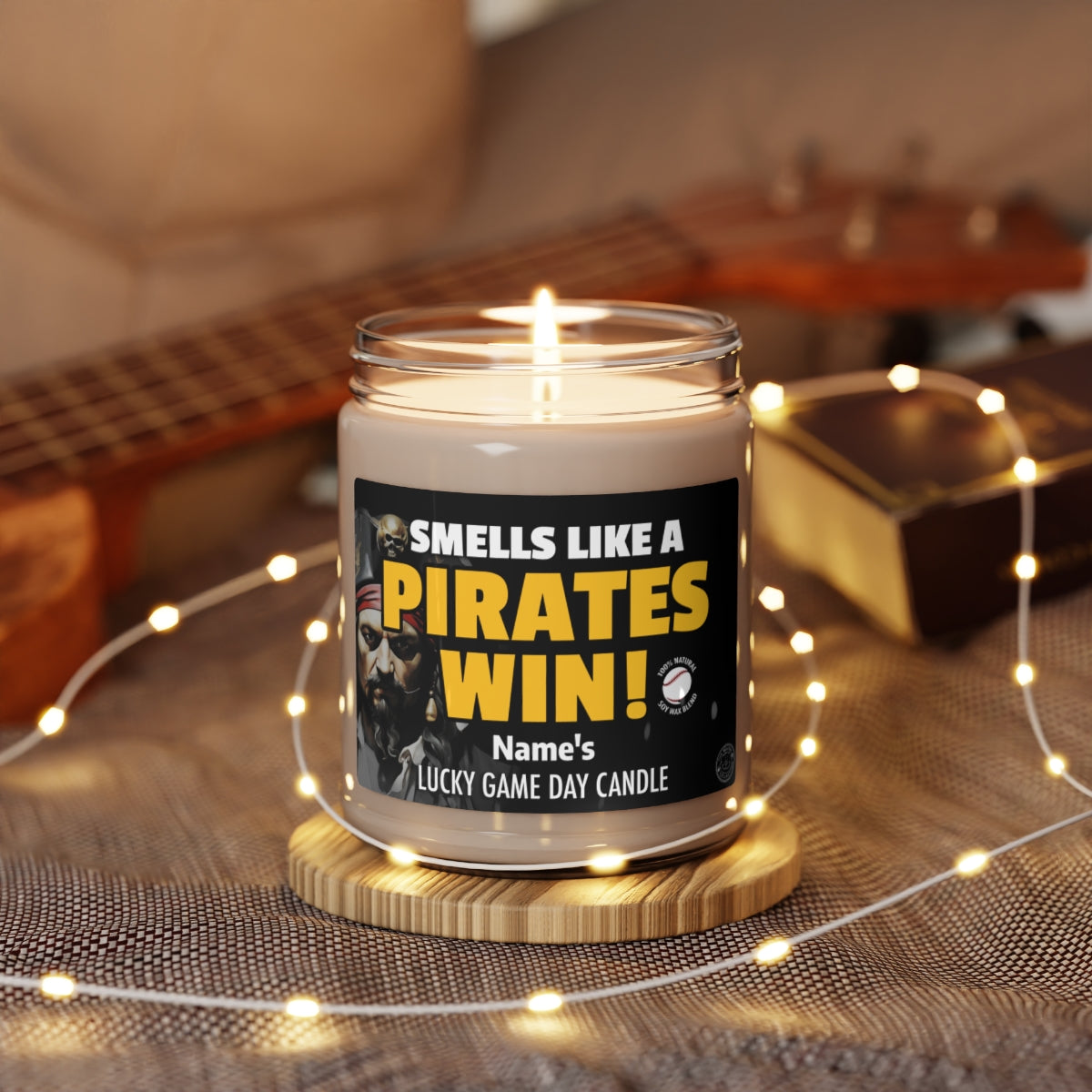 Smells Like A Pirates Win Gifting Candle, Fan Gift Idea, Team Candle, Pirates Inspired Decor