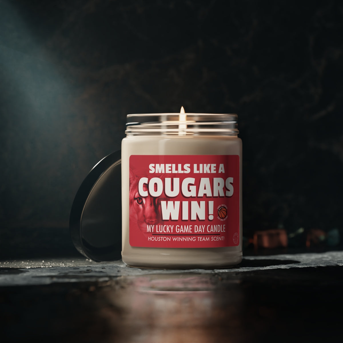 Smells Like A COUGARS Win Gifting Candle, NCAA Fan Gift Idea, College Team Candle, Houston Cougars Inspired Decor
