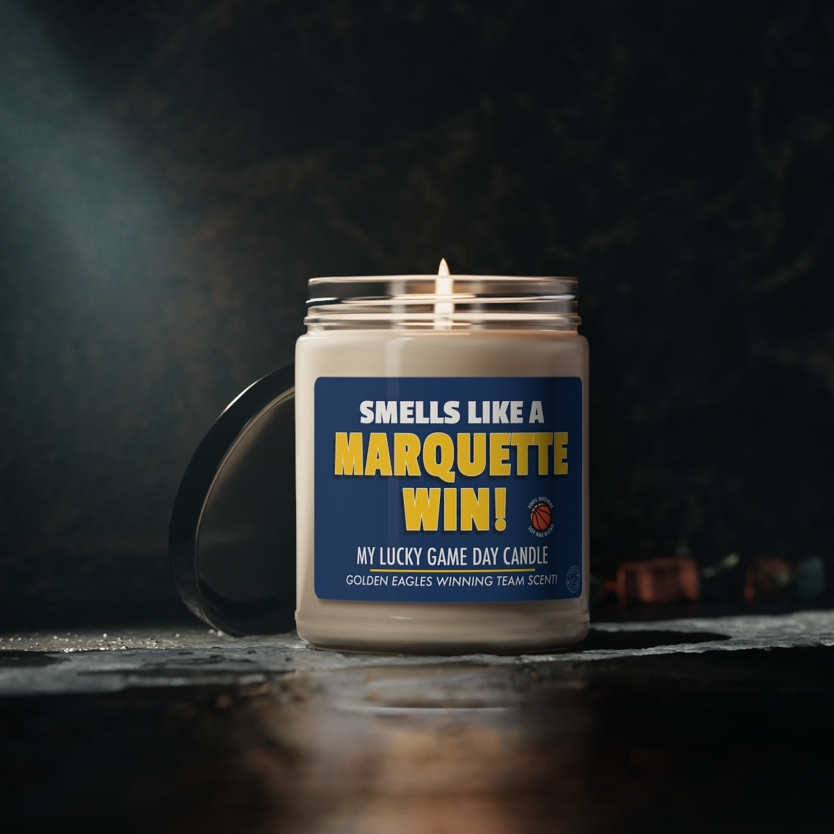 Smells Like A MARQUETTE Win Gifting Candle, NCAA Fan Gift Idea, College Team Candle, Golden Eagles Inspired Decor
