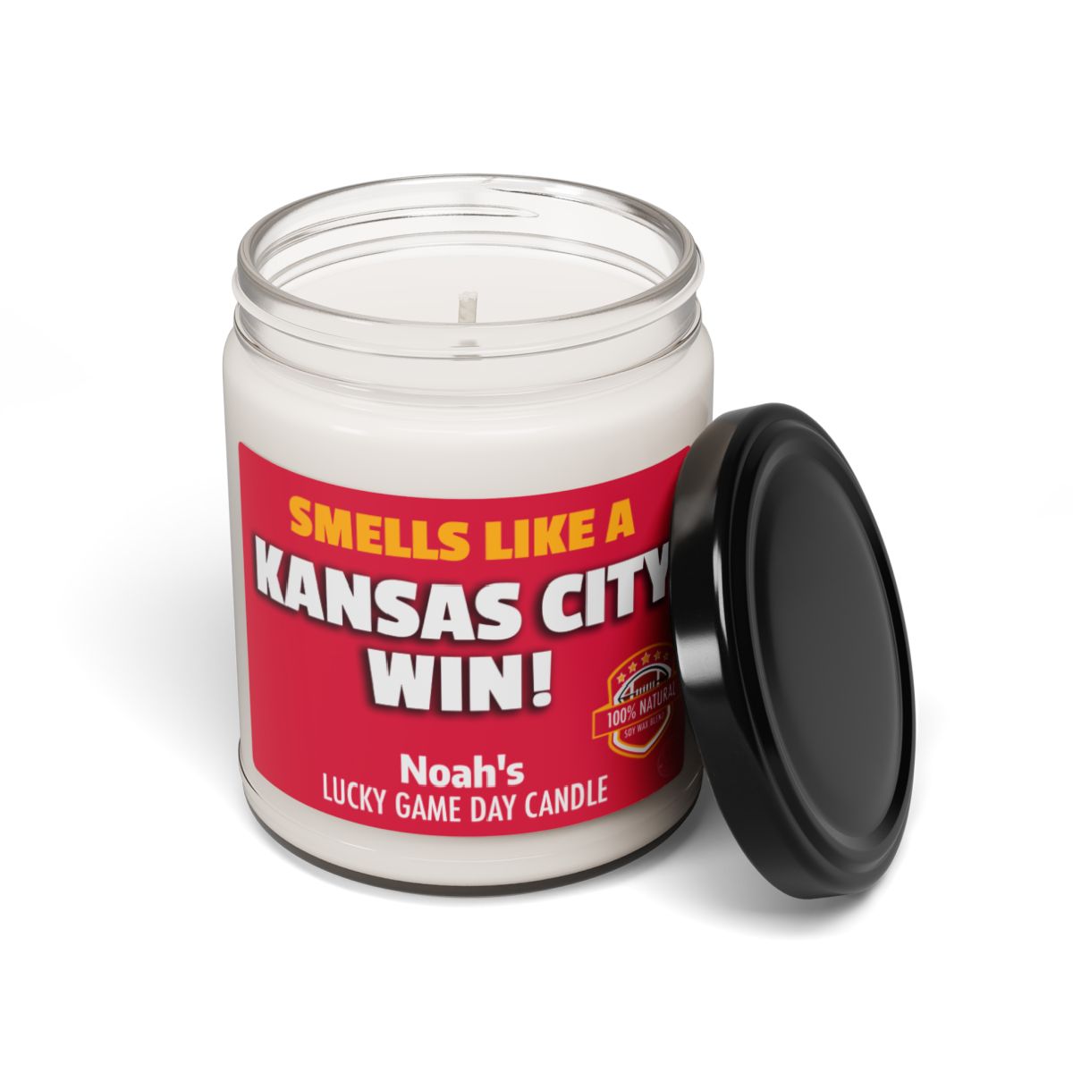 Smells Like A Kansas City Win Personalized Gifting Candle, Football Fan Gift Idea, Pro Team Candle, Chiefs Inspired Custom Gift