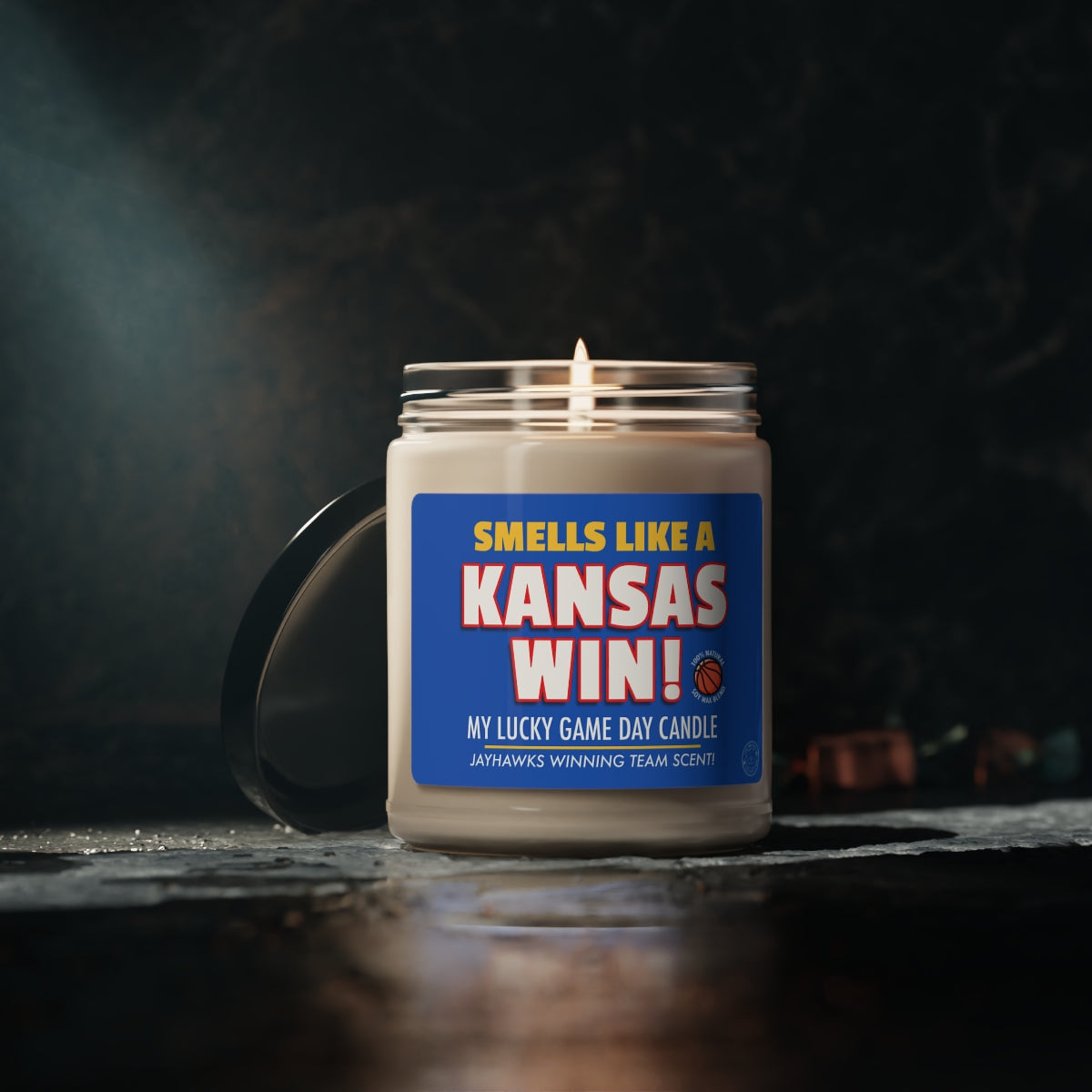 Smells Like A Kansas Win Gifting Candle, Jayhawks Fan Gift Idea, College Team Candle, Jayhawks Inspired Decor