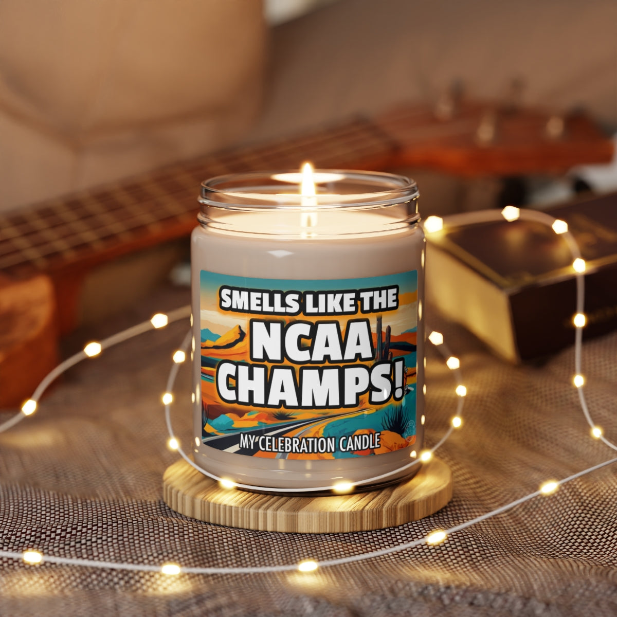 Smells Like A Championship Win Gifting Candle, Fan Gift Idea, College Team Candle, Basketball Champs Inspired Decor