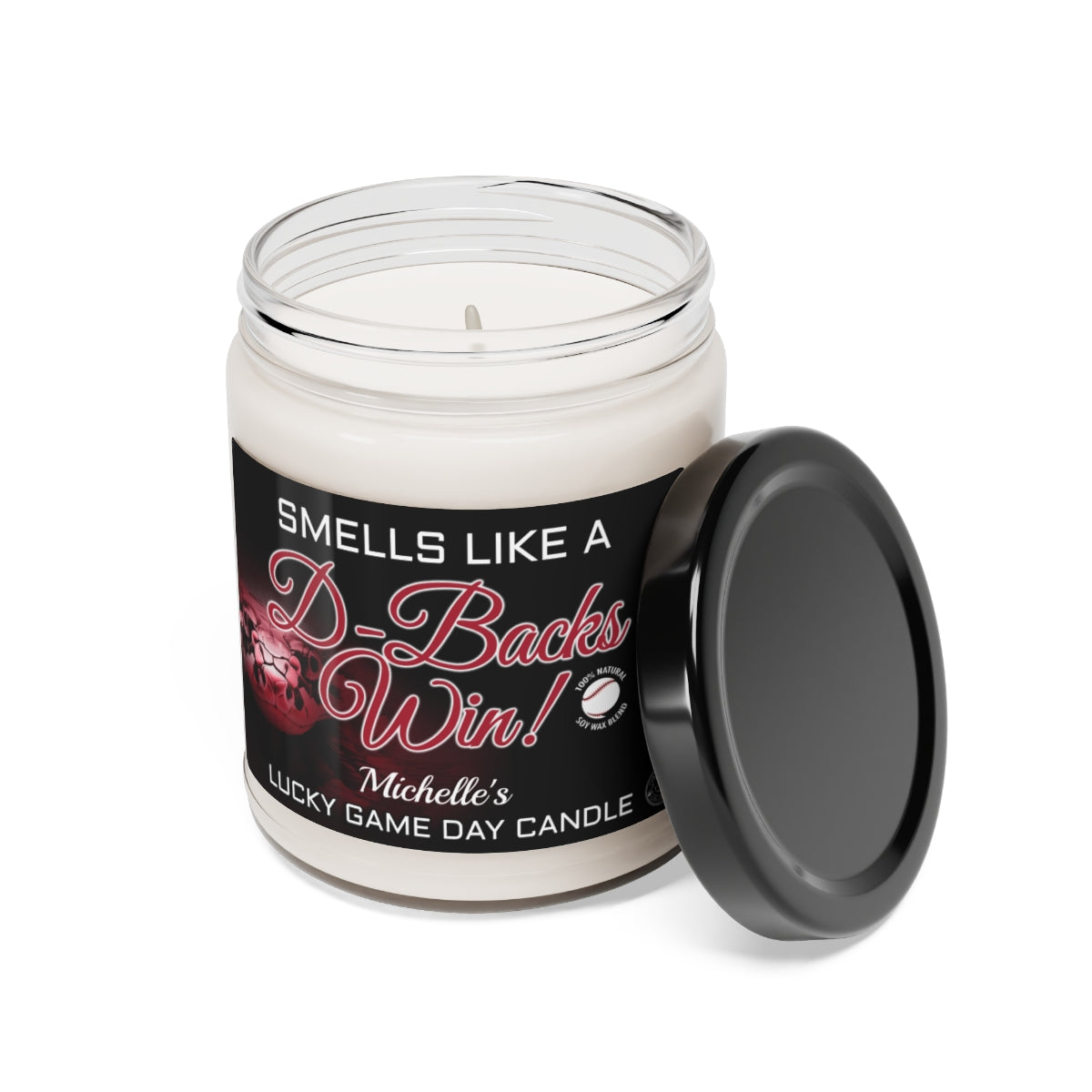 Smells Like A D-Backs Win Personalized Gifting Candle, Diamondbacks Fan Gift Idea, Baseball Candle, Arizona Diamondbacks Inspired Decor