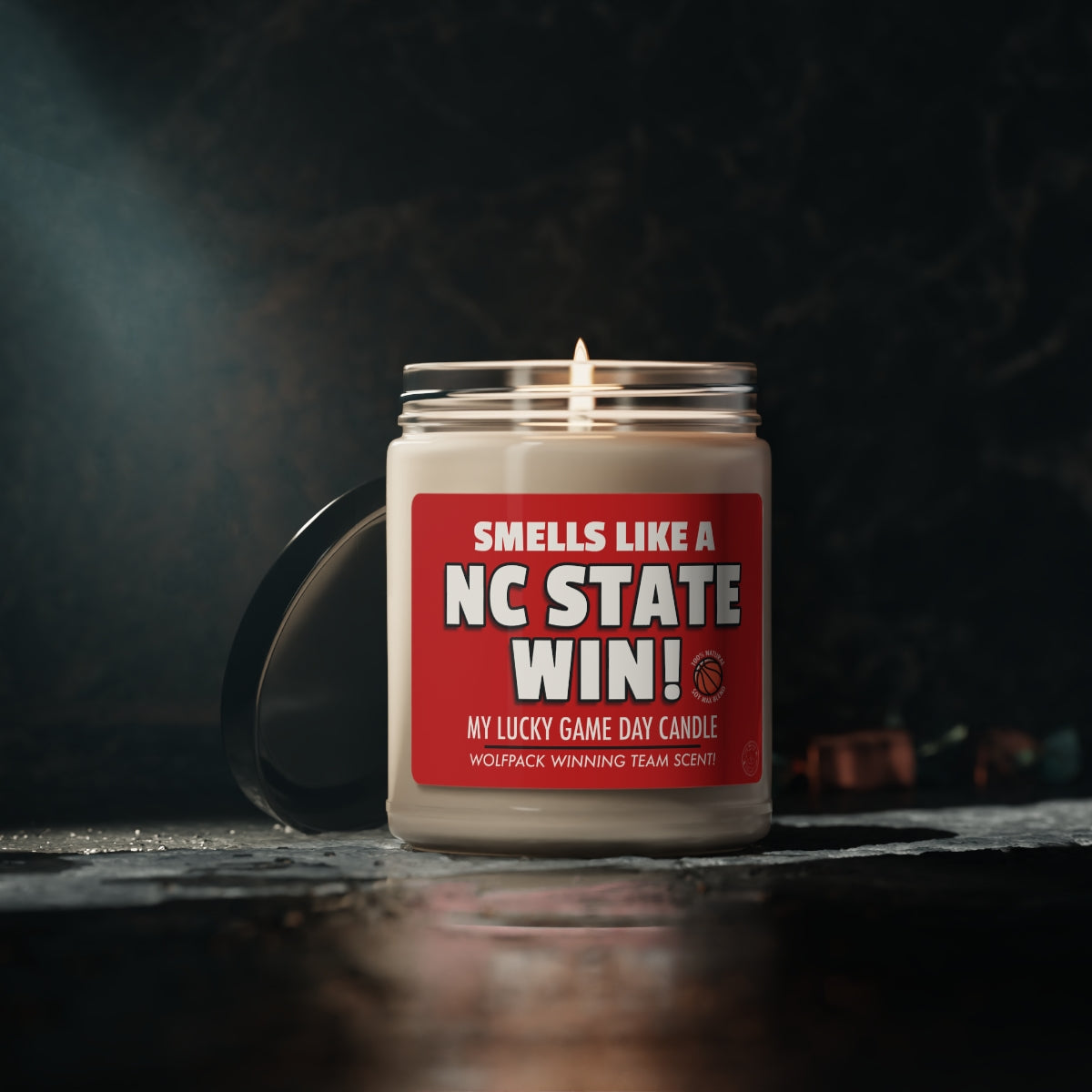 Smells Like A Wolfpack Win Gifting Candle, NCAA Fan Gift Idea, Lucky College Team Candle, NC State Wolfpack Inspired Decor