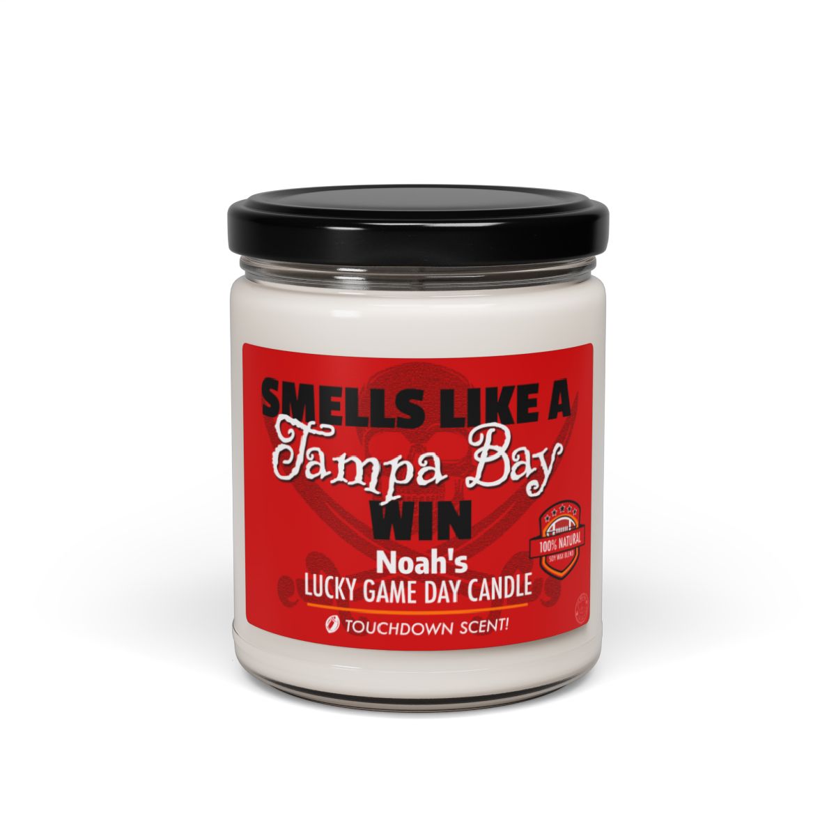 Smells Like A Tampa Bay Win Personalized Gifting Candle, Football Fan Gift Idea, Pro Team Candle, Buccaneers Inspired Custom Gift