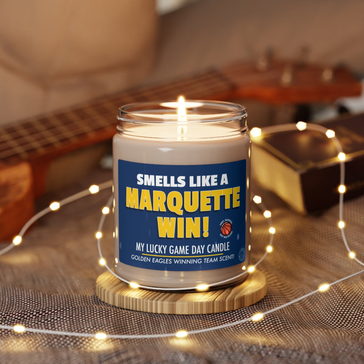 Smells Like A MARQUETTE Win Gifting Candle, NCAA Fan Gift Idea, College Team Candle, Golden Eagles Inspired Decor