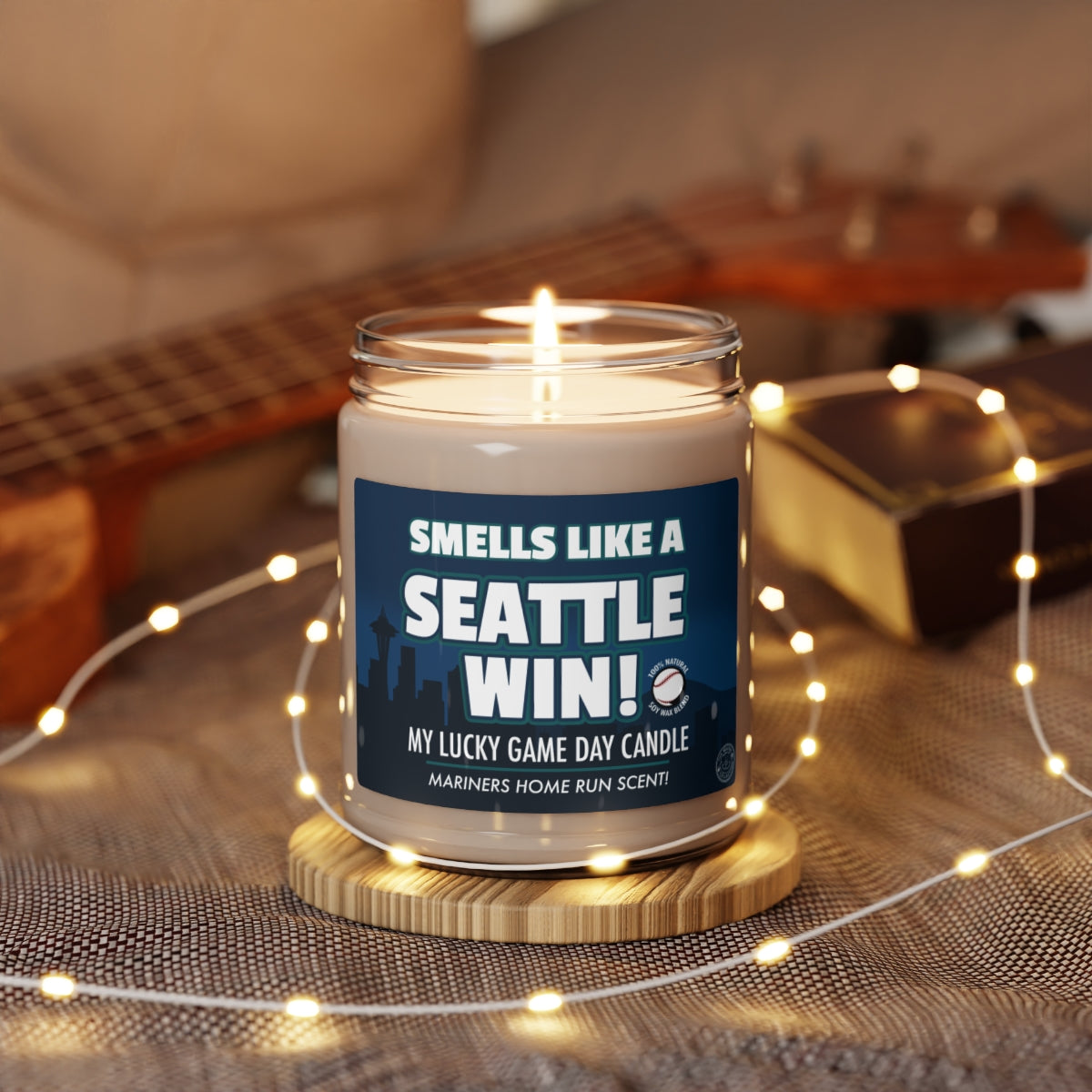 Smells Like A SEATTLE Win Gifting Candle, Seattle Fan Baseball Candle, Seattle Mariners Inspired Decor