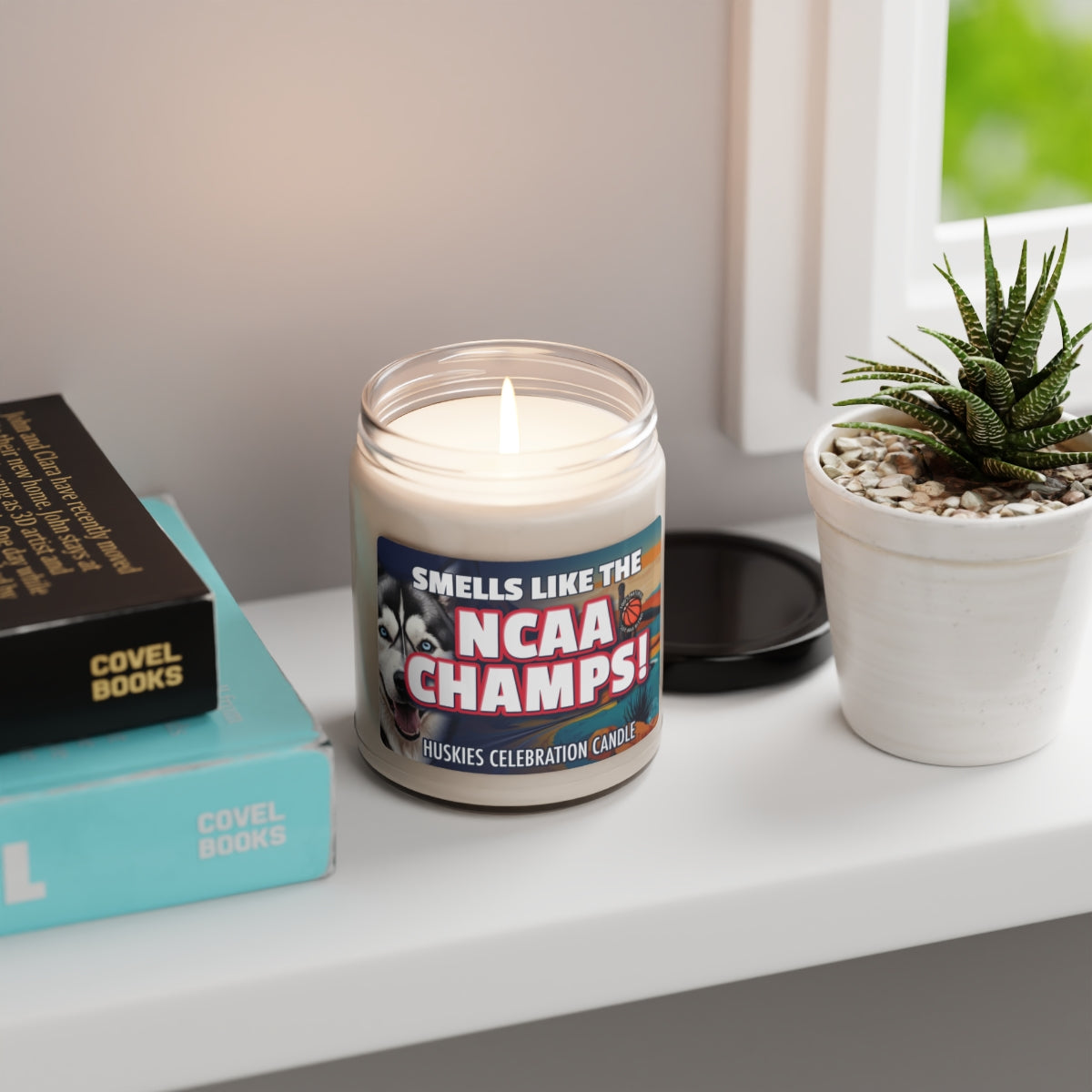 Smells Like A Championship Win Gifting Candle, Fan Gift Idea, College Team Candle, Huskies Inspired Decor
