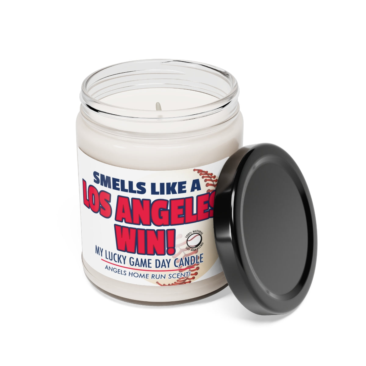 Smells Like A LOS ANGELES Win Gifting Candle, Angels Fan Baseball Candle, Los Angeles Angels Inspired Decor